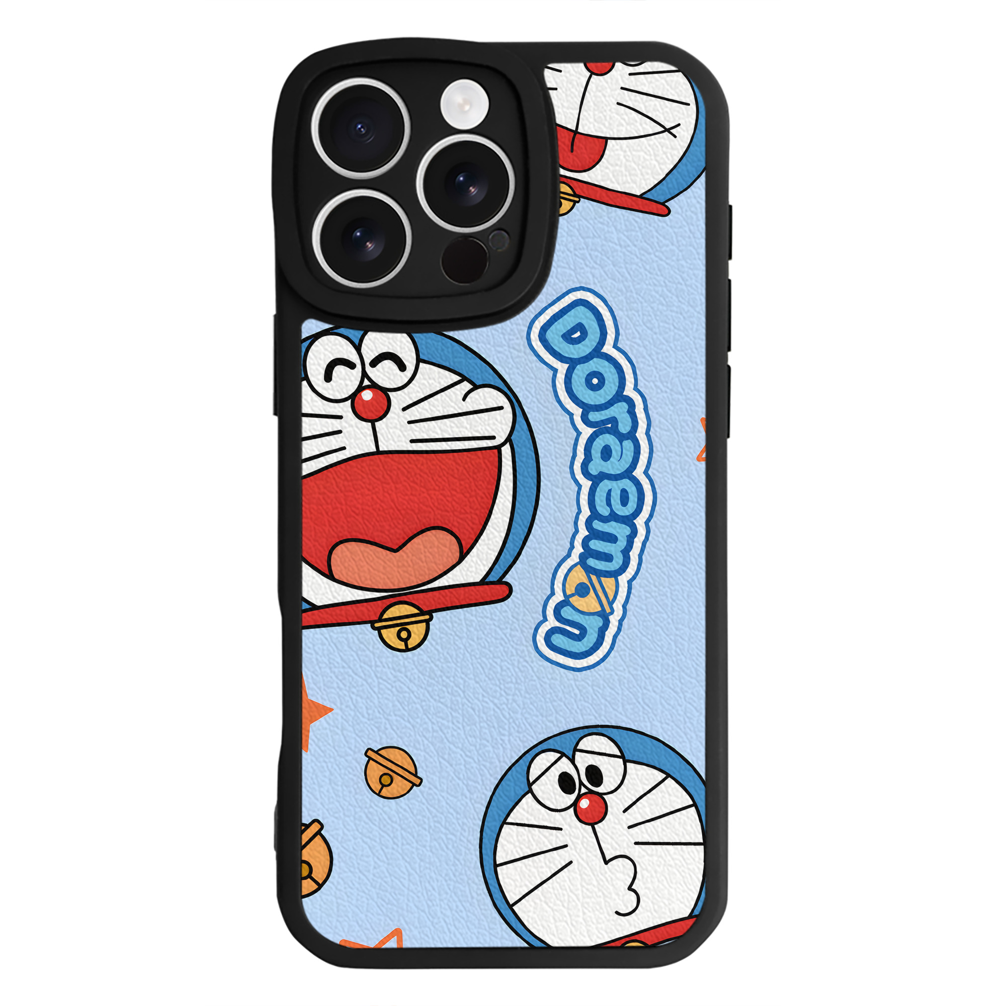 （画像用） ドラえもん Doraemon 【iPhone 16シリーズ対応】シリコンスマホケース（レザー調） 材質：シリコン